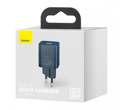 Мережевий зарядний пристрій Baseus Super Si Quick Charger 1C 20W EU Blue (CCSUP-B03)