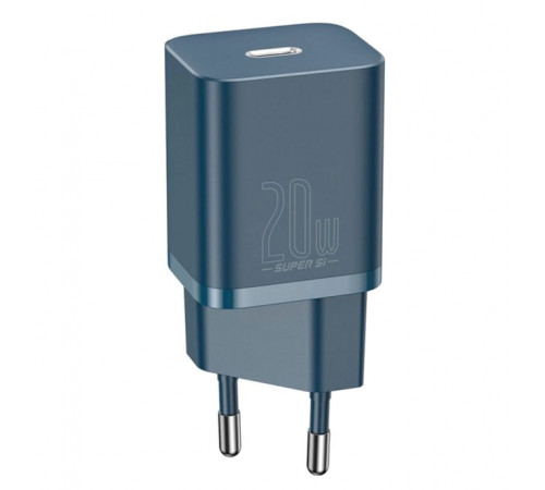Мережевий зарядний пристрій Baseus Super Si Quick Charger 1C 20W EU Blue (CCSUP-B03)
