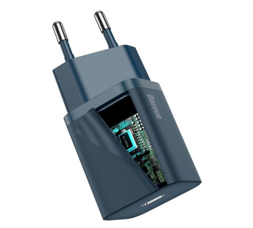Мережевий зарядний пристрій Baseus Super Si Quick Charger 1C 20W EU Blue (CCSUP-B03)