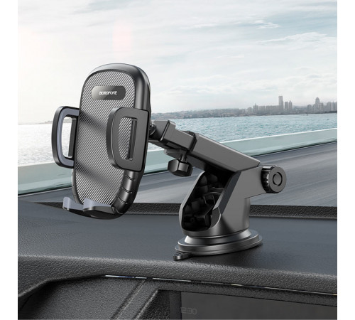 Автотримач для телефона BOROFONE BH53 Windy center console car holder Black Grey (6931474751867)