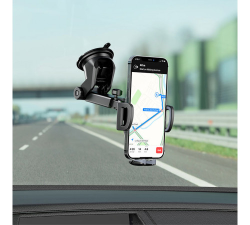 Автотримач для телефона BOROFONE BH53 Windy center console car holder Black Grey (6931474751867)