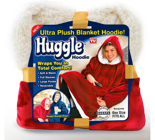 РАСПРОДАЖА Толстовка с капюшоном ХУДИ Huggle Hoodie ultra plush blanket hoodie (M-118) // [108] (50 шт/ящ)