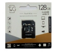 НЕТУ Карта памяти micro SDHC 128GB T&G (class10) (UHS-3) (с адаптером)