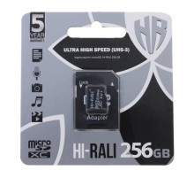 Карта памяти micro SDHC 256GB HI-RALI (class10) (UHS-3) (с адаптером)