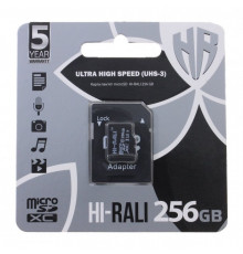 Карта памяти micro SDHC 256GB HI-RALI (class10) (UHS-3) (с адаптером)