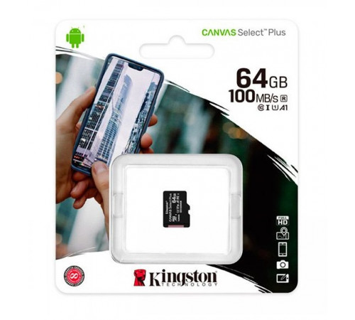 НЕТУ Карта памяти micro SDHC 64GB Kingston (class 10) (UHS-3) (БЕЗ АДАПТЕРА)
