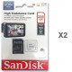 Карта пам'яті microSDXC (UHS-1 U3) SanDisk High Endurance 256Gb class 10 V30 (100Mb/s) (adapterSD) (SDSQQNR-256G-GN6IA)