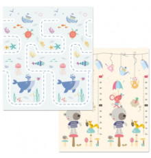 НЕТУ Детский игровой двухсторонний коврик "КИТ дорога - МИШКА голубой" 2м*1,8м (толщина-1см) (10 шт/ящ)