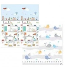 НЕТУ Детский игровой двухсторонний коврик "ГОРОД - ОКЕАН" 2м*1,8м (толщина-1см) (10 шт/ящ)