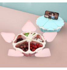 РАСПРОДАЖА Органайзер для сладостей Peach Heart Shape 5 отсеков с подставкой для телефона (WO-27) (24 шт/ящ)