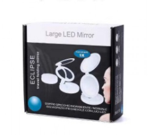 Зеркало с LED подсветкой круглое Large LED Mirror (складное, 5X) (WO-29) // (36 шт/ящ)