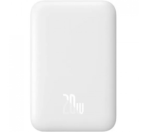 Зовнішній акумулятор Baseus Magnetic Mini Wireless Fast Charge Power Bank 10000mAh 20W White (PPCX070002)