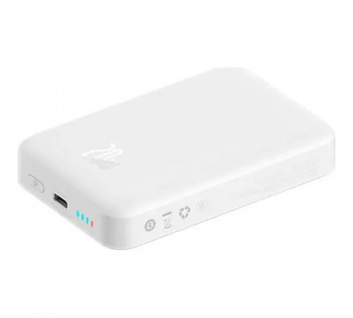 Зовнішній акумулятор Baseus Magnetic Mini Wireless Fast Charge Power Bank 10000mAh 20W White (PPCX070002)