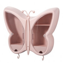 Органайзер-полка для косметики "Бабочка" (Розовый) (W-32) (+ВИТРИНА 1шт)