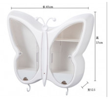 Органайзер-полка для косметики "Бабочка" (Белый) (W-33)