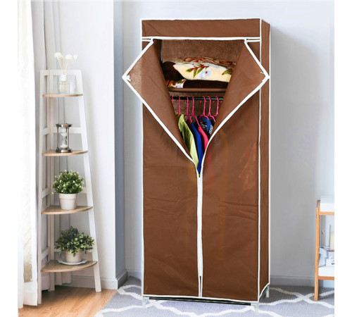 НЕТУ Шкаф тканевый 8864 75/45/145 (Серый, кофейный, бордо) [602] (10 шт/ящ)