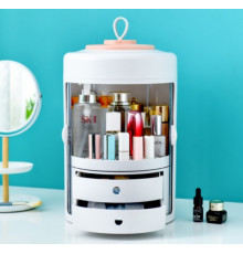 Органайзер для косметики 4 секции цилиндрический (белый) YM226