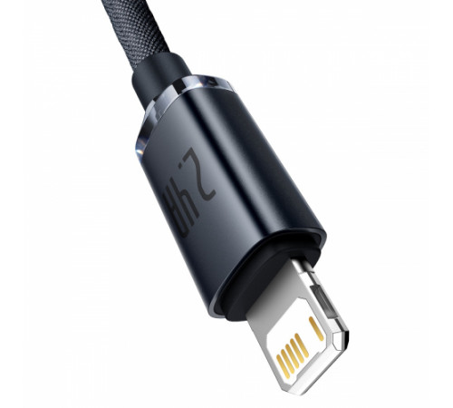 Кабель Baseus Crystal Shine Series Fast Charging Data Cable USB to iP 2.4A 2m Black (CAJY000101)