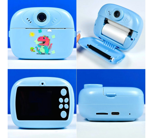 Дитяча фотокамера Звірятки AM300 із функцією друку та з фронтальною камерою