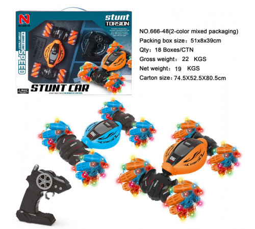 Машинка трюкова на пульті керування 666-48 (18 шт)