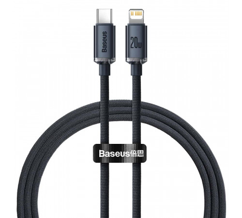 Кабель Baseus Crystal Shine Series Fast Charging Data Cable Type-C to iP 20W 1.2m Black (CAJY000201)