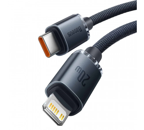 Кабель Baseus Crystal Shine Series Fast Charging Data Cable Type-C to iP 20W 1.2m Black (CAJY000201)