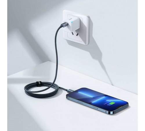 Кабель Baseus Crystal Shine Series Fast Charging Data Cable Type-C to iP 20W 1.2m Black (CAJY000201)