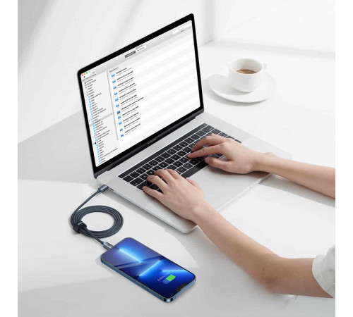 Кабель Baseus Crystal Shine Series Fast Charging Data Cable Type-C to iP 20W 1.2m Black (CAJY000201)