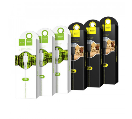 Кабель HOCO X20 USB to Micro 2A, 2m, PVC, TPE connectors, Black (6957531068884)