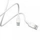 Кабель BOROFONE BX14 USB to Type-C 2.4A, 2m, PVC, TPE connectors, White (6957531090021)