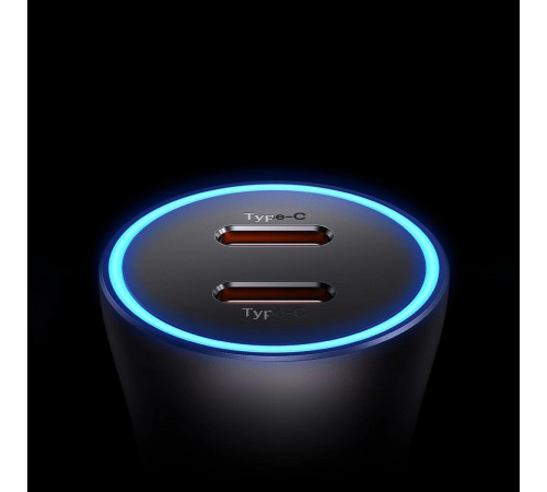 Автомобільний зарядний пристрій Baseus Golden Contactor Pro Dual Fast Charger Car Charger C+C 40W Blue (CGJP000003)