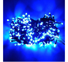 Гирлянда RD-7064 200LED УЛИЦА Провод-Чёрный, Цвет ламп-Синий [602] (50 шт/ящ)