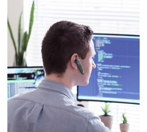 Bluetooth гарнітура HOCO E60 Brightness business BT headset Black (6931474751058)