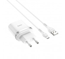 Мережевий зарядний пристрій з кабелем HOCO C12Q Smart QC3.0 charger set(Micro) 18W White (6931474716286)
