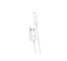 Кабель HOCO X1 USB to Micro  2.4A, 1m, PVC, PVC connectors, White (6957531032038)