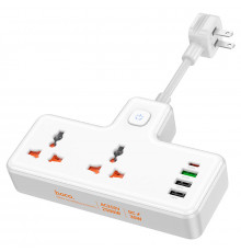 Мережевий подовжувач HOCO AC12 Reise 2-position expansion socket(PD30W/1C3A) (US) White (6942007607087)