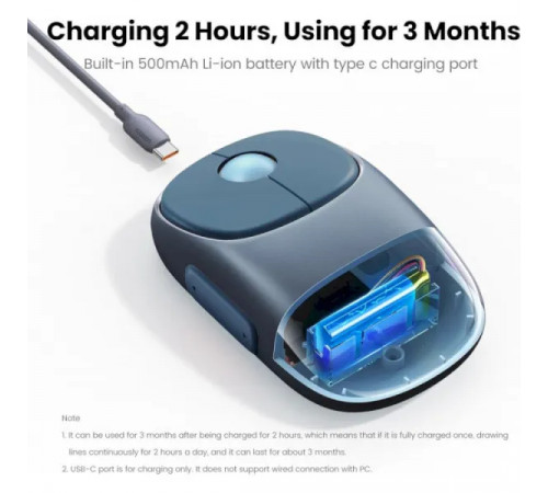 Маніпулятор миша бездротова UGREEN FUN+ Wireless Mouse Blue (UGR-90538)