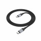 Кабель HOCO X102 Type-C to Type-C 3A, 1m, nylon, aluminum connectors, Black (6942007608787)