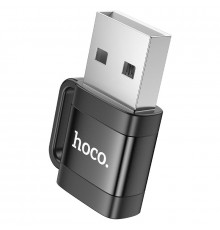 Адаптер HOCO UA31D USB male to Type-C female USB2.0 adapter Black (6942007628143)
