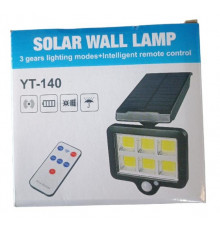 Прожектор LED настенный YT-140 сенсорный уличный с солнечной панелью и пультом // (30 шт/ящ)