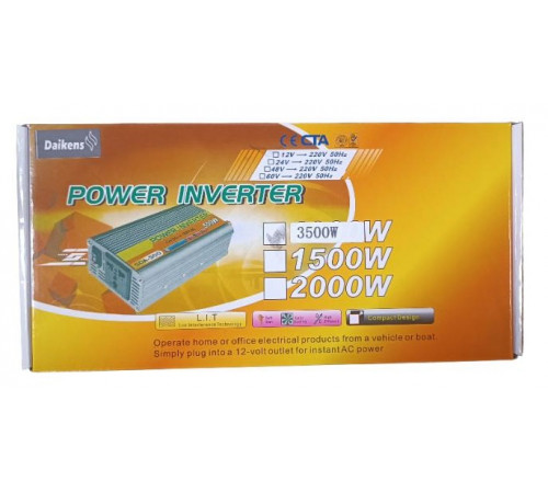 НЕТУ Преобразователь напряжения с 12V→220V (3500W) 1A [400] (20 шт/ящ) @