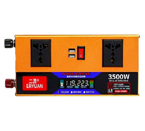 НЕТУ Преобразователь напряжения с 12V/24V→220V (3500W) LCD SMART // [309] (20 шт/ящ)