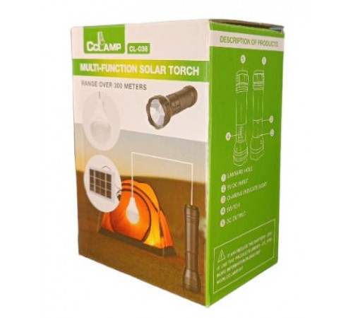 Фонарь LED CL-038 с солнечной зарядкой (80 шт/ящ)
