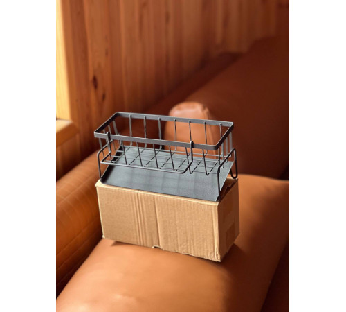 Держатель Губки для кухонной раковины + автоматический  СЛИВ платик     LY-1034   (60)