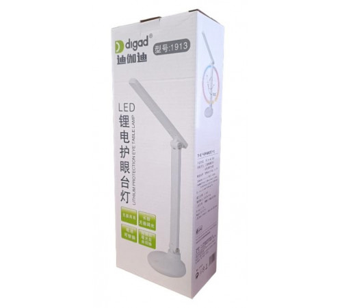НЕТУ Лампа настольная LED DIGAD 1913 (Сенсор) (28LED-5730) (2,5W) (3000-6000K) (Аккум-18650 1шт (3000mAh)) (40 шт/ящ)