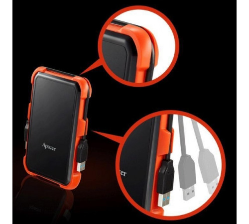 Зовнішній жорсткий диск PHD External 2.5'' Apacer USB 3.1 AC630 1TB Orange (color box) (AP1TBAC630T-1)