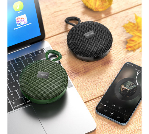 Портативна колонка BOROFONE BR27 Dear sports BT speaker, 5W, Dark Green (6974443388473)