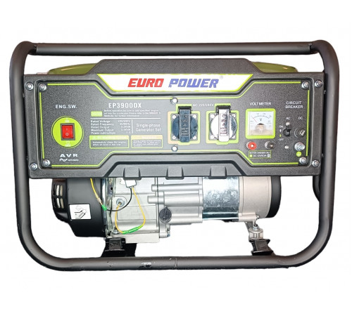 НЕТУ Генератор бензиновый Europower EP3900DX (3,2-3,5KVA) (Ручной пуск) (Бак-10л) (Ножки)