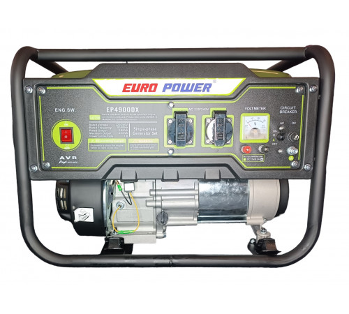 НЕТУ Генератор бензиновый Europower EP4900DX (3,8-4KVA) (Ручной пуск) (Бак-10л) (Ножки) //