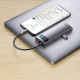 USB-хаб Baseus Metal Gleam Series 4-in-1 Multifunctional Type-C HUB Docking Station Gray （Type-C to USB3.0*3+RJ45*1） (WKWG070113)